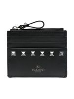 Valentino Garavani porte-cartes à ornements Rockstud - Noir