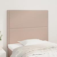 Hoofdborden 2 st 90x5x78/88 cm kunstleer cappuccinokleurig