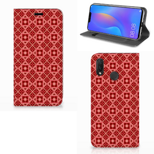 Huawei P Smart Plus Hoesje met Magneet Batik Rood