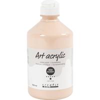 Creativ Company Acryl verf, semi-glanzend, dekkend, licht beige, 500 ml/ 1 fles