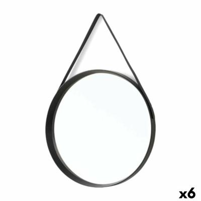 Wandspiegel Gift Decor Zwart 51 x 4,5 x 76 cm (6 Stuks)
