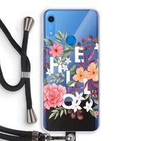 Hello in flowers: Huawei Y6s Transparant Hoesje met koord