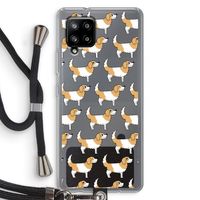 Doggy: Samsung Galaxy A42 5G Transparant Hoesje met koord