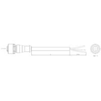 TE Connectivity 2273003-3 Sensor/actuator connector, geassembleerd M8 Aantal polen: 4 Bus, recht 5.00 m 1 stuk(s) - thumbnail