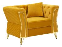 FAUTEUIL EMY MOSTERD MET KUSSEN CM 104X83X76