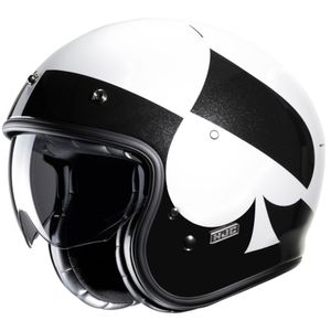HJC V31 Kuz, Jethelm of scooter helm, Wit Zwart