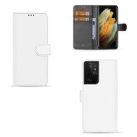 Samsung Galaxy S21 Ultra Bookcase Hoesje Wit met Pasjeshouder - thumbnail