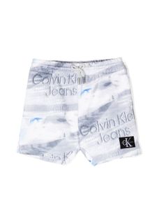 Calvin Klein Kids short de bain à imprimé graphique - Gris