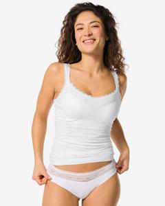 HEMA Dames Brazilian Micro Met Kant Wit (wit)