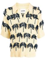 Jil Sander polo à imprimé palmier - Jaune Jil Sander polo à imprimé palmier - Jaune