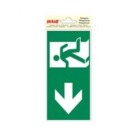 Sticker Nooduitgang links - 100x200 mm.