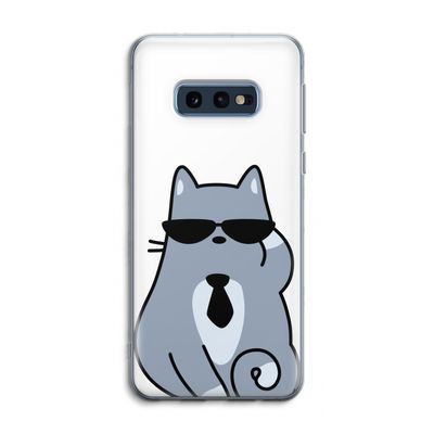 Cool cat: Samsung Galaxy S10e Transparant Hoesje