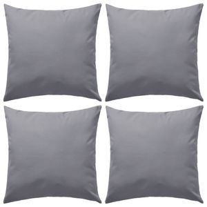 VidaXL Buitenkussens 45x45 cm grijs 4 st