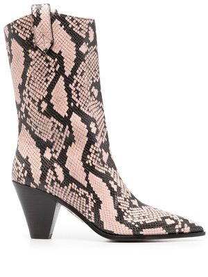 Aquazzura bottines Boogie Cowboy à talons - Rose