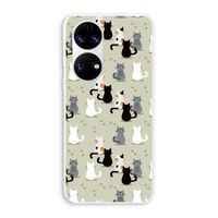 Katten: Huawei P50 Transparant Hoesje Katten: Huawei P50 Transparant Hoesje