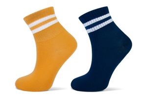 Shortsock YM sport strepen 2-pack