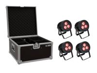 EUROLITE Set 4x LED IP PAR 3x9W SCL Spot + Case