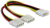 DeLOCK Y-Cable Power > 2x 4pin Molex 0,11 m - thumbnail
