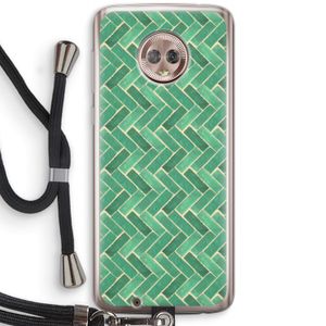 Moroccan tiles 2: Motorola Moto G6 Transparant Hoesje met koord