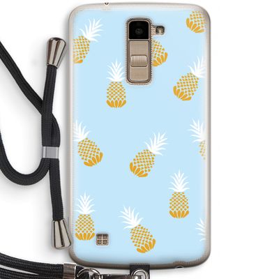 Ananasjes: LG K10 (2016) Transparant Hoesje met koord