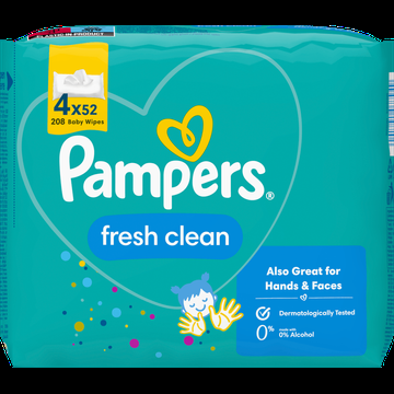Pampers Fresh Clean Babydoekjes x208 bij Jumbo