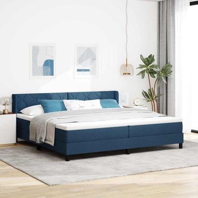 Boxspringbed met matras met matras Blauw 200 x 200 cm