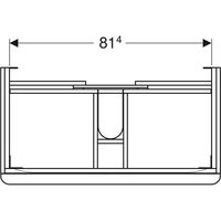 Geberit Smyle wastafelonderkast 2 laden 88,4x62cm glans wit 500354001 - thumbnail