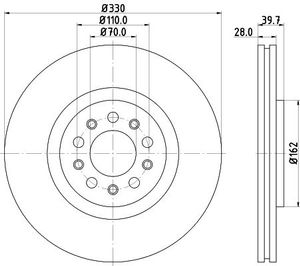Remschijf Gecoat 55209PRO 8DD355116651