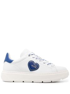 Love Moschino logo-patch low-top sneakers - Blanc