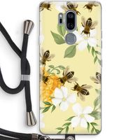 No flowers without bees: LG G7 Thinq Transparant Hoesje met koord