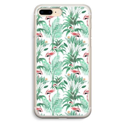 Flamingo bladeren: iPhone 7 Plus Transparant Hoesje