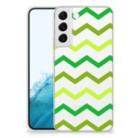 Samsung Galaxy S22 Plus | TPU bumper | Zigzag Groen