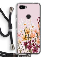 Painted wildflowers: Pixel 3a Transparant Hoesje met koord