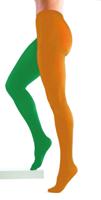 Kinder panty 2-kleurig oranje groen Kinder panty 2-kleurig oranje groen