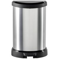 Curver DECO Bin 240568 Afvalbak 15 l (b x h x d) 303 x 448 x 268 mm Zilver, Zwart 1 stuk(s)