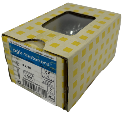 pgb-Europe PGB-FASTENERS | Spaanplaatschroef VK-T Ø 4,0x16 Zn | 200 stuks - PGWVTV001004000163