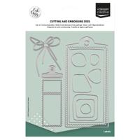 Vaessen Creative • snij- en embossingmallen label 13st.