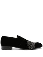 Alexander McQueen mocassins Astral en velours - Noir - thumbnail