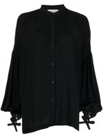 Ermanno Scervino blouse ornée de dentelle à manches longues - Noir - thumbnail