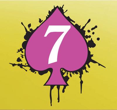 Zeven schoppen sticker