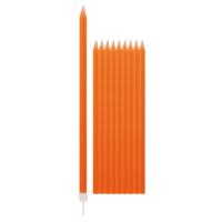 Givi Italia Taartkaarsjes - 10x - oranje - 15,5 cm - smalle kaarse
