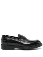 Doucal's round-toe leather loafers - Noir