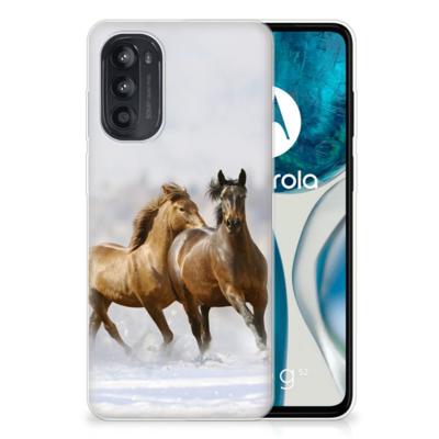 Motorola Moto G52/G82 | TPU Hoesje | Paarden