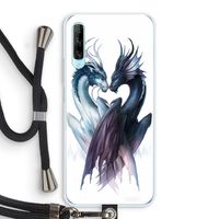 Yin Yang Dragons: Huawei P Smart Pro Transparant Hoesje met koord