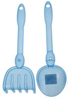 écoiffier hark en schep blauw 30 cm - thumbnail