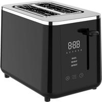 Safecourt Kitchen Broodrooster - Smart broodrooster met display - Toaster - 920 watt - Zwart