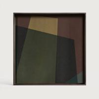 Ethnicraft Vierkant Dienblad 'Composed Angles' 38 x 38cm, kleur Slate