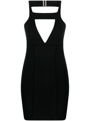 Rick Owens robe courte à découpes - Noir