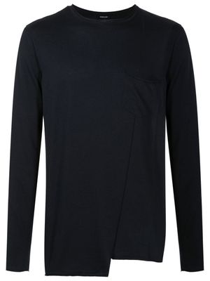 Osklen pull à ourlet asymétrique - Noir