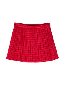 Emporio Armani Kids minijupe plissée à logo imprimé - Rouge